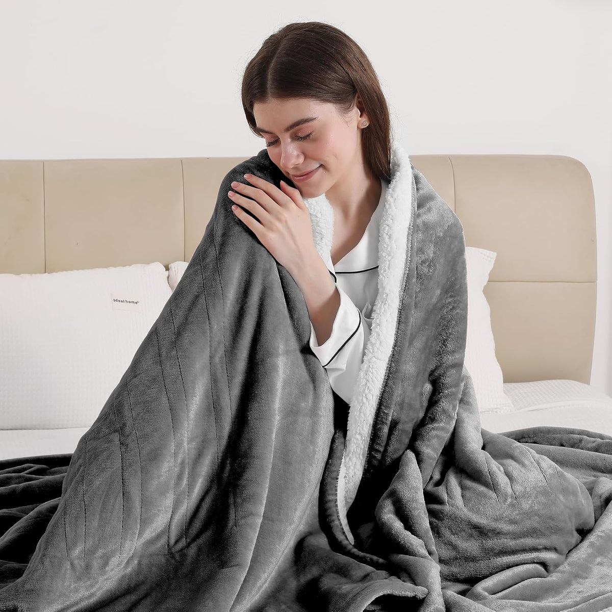 ESTINGO Heated Throw Blanket, Electric Blanket Throw with 5 Heating Levels
