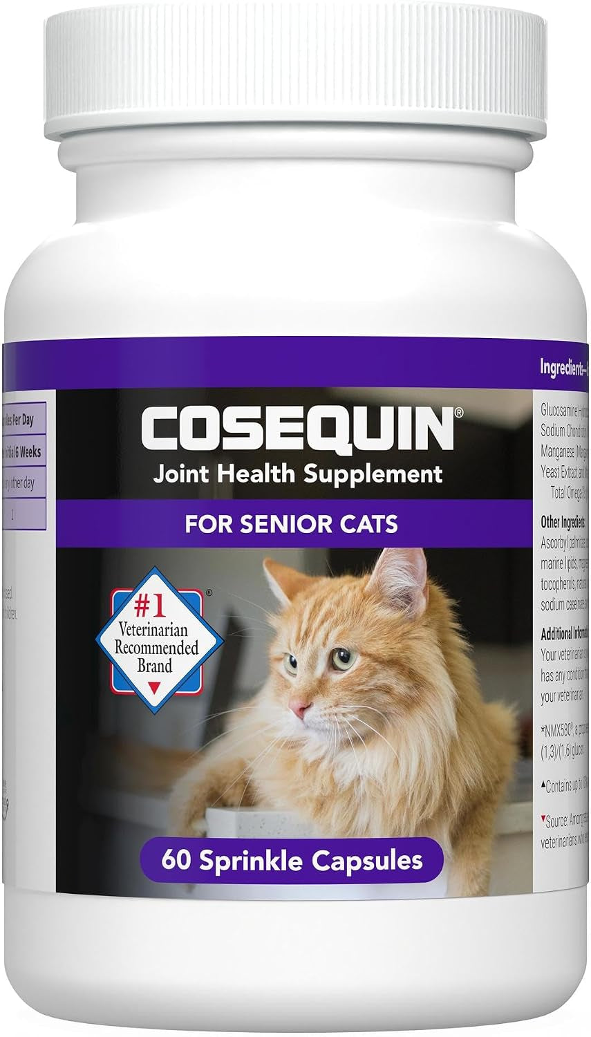 Nutramax Cosequin Senior Joint Supplement for Cats, Sprinkle Capsule, 60Ct