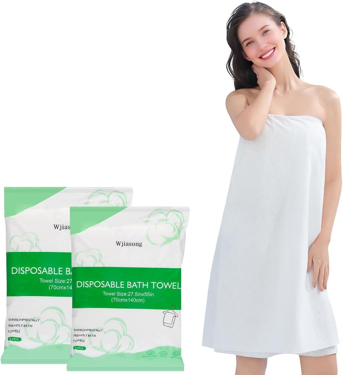 20 Pack Disposable Bath Towels Large 55"X27.5" Thick for Travel