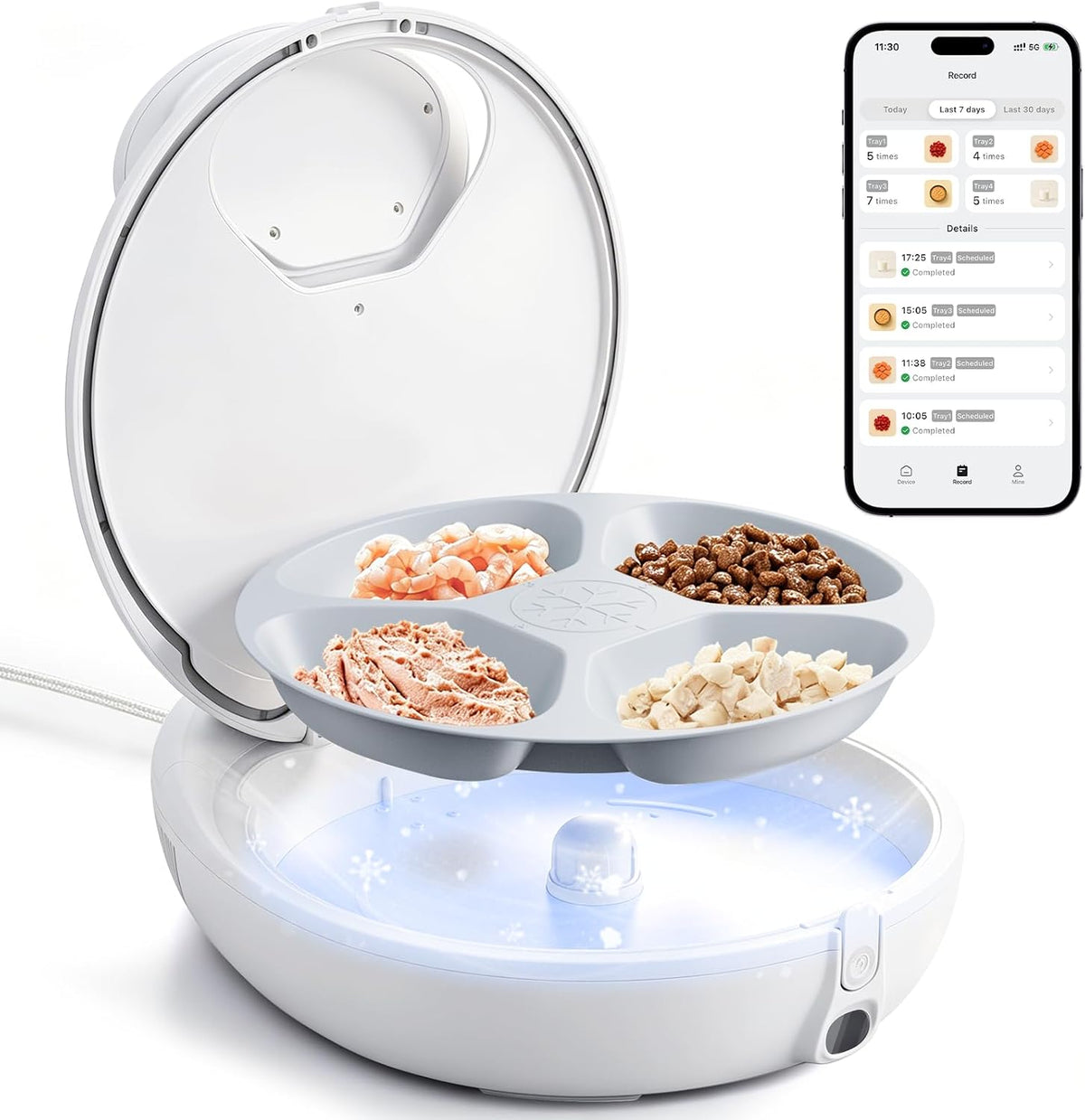 Automatic Cat Feeder for Wet Food, Smart Dual-Temp Semiconductor