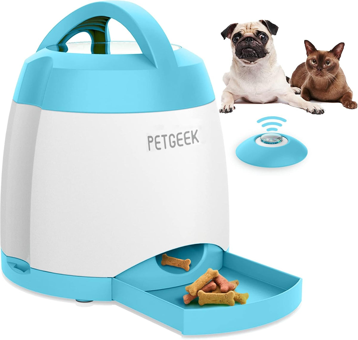 PETGEEK Dog Treat Dispenser Toy, Usb-Charged Interactive Toy for IQ Play