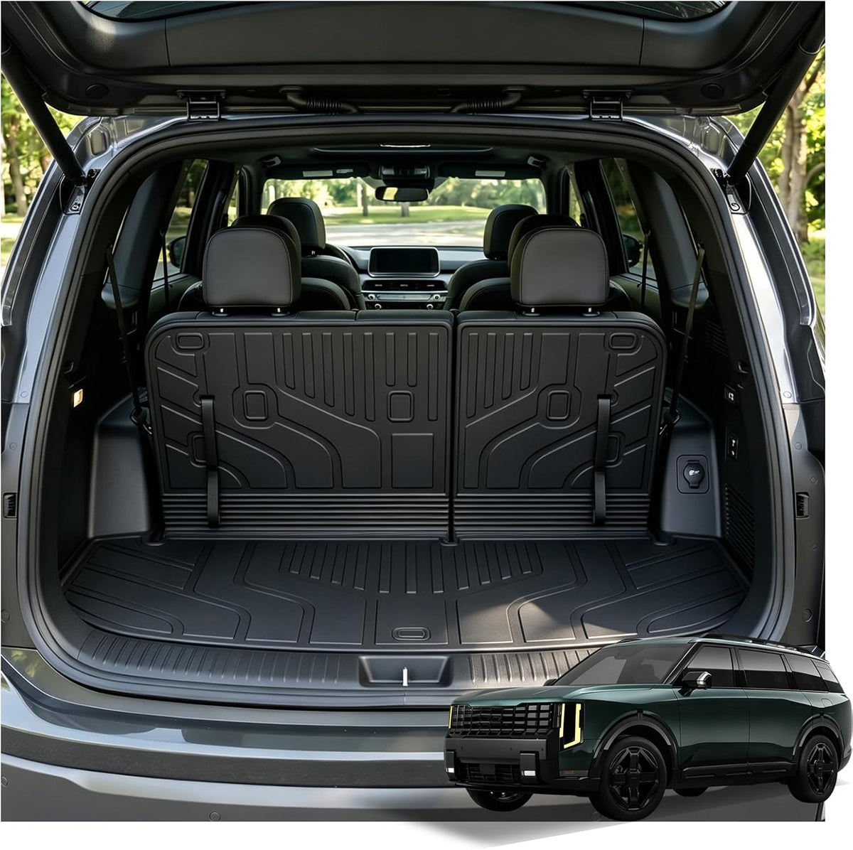 GYGY Trunk Mat and Lower Cargo Liner Set, Fit for 2027 Kia Telluride Hybrid