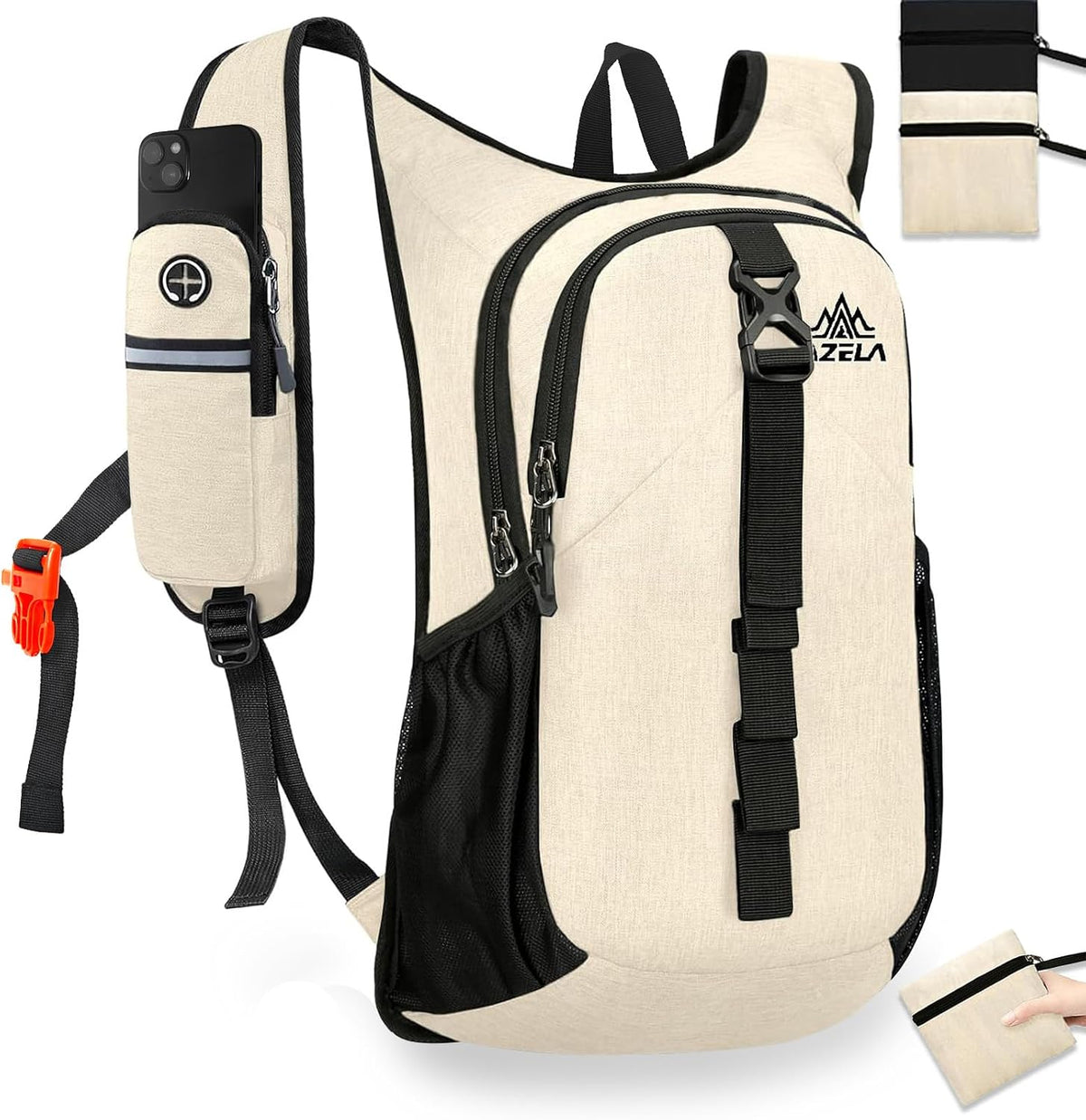15L Small Hiking Backpack, Foldable Ultralight Trekking Camping