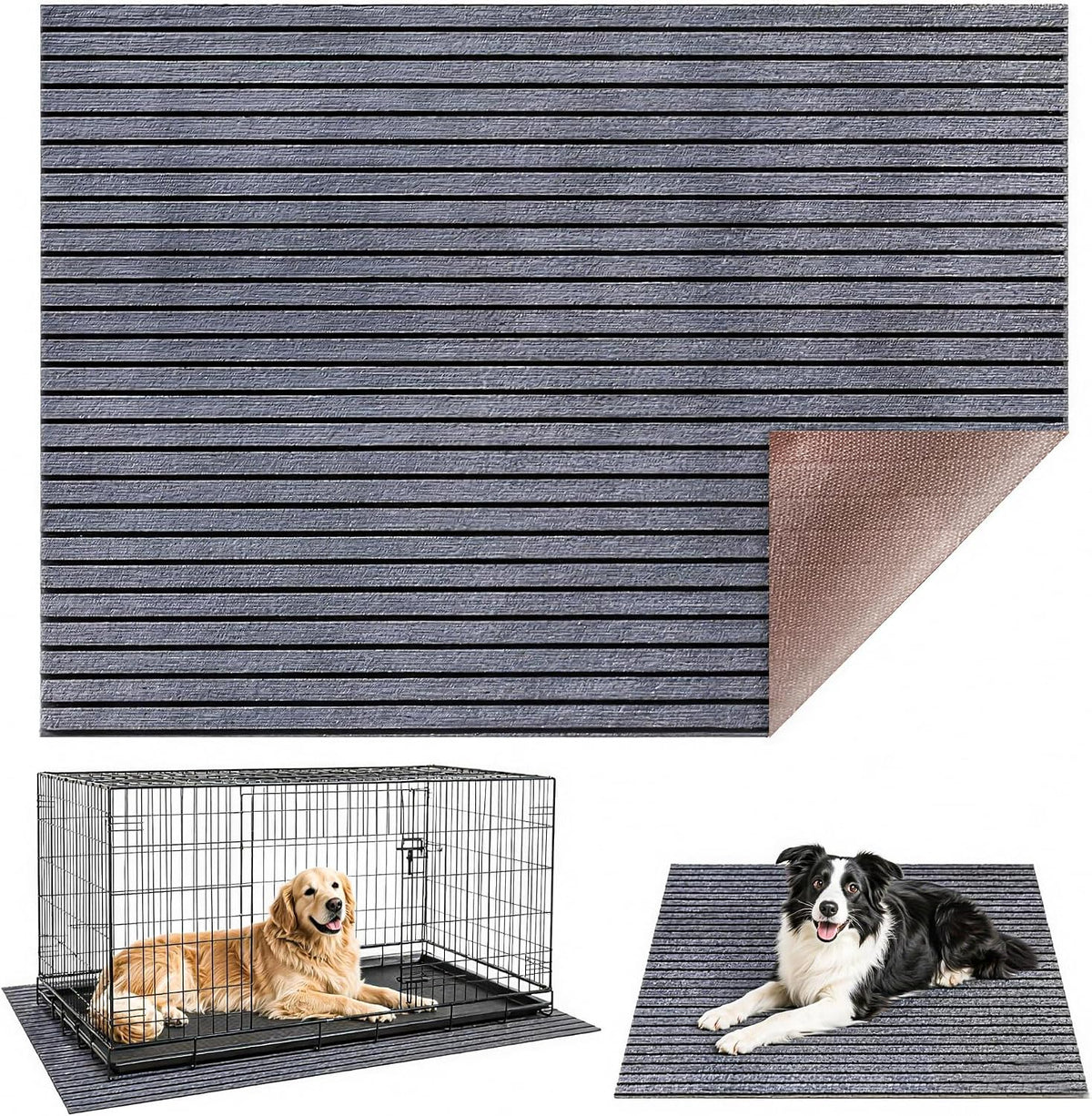 47"X60"Dog Crate Mat Waterproof Dog Crate Floor Protector Dog Cage Mat