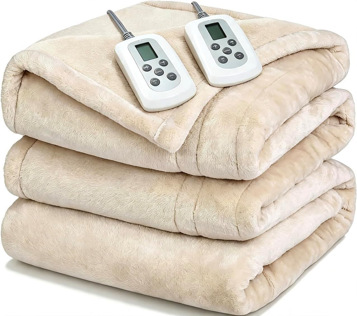 Heated Blanket Queen Size,Dual Control Electric Warm Throw with Preheat & Memory Function, 10 Heat Settings, Fast Heating, Premium Quilted, Machine Washable, 84"×90"