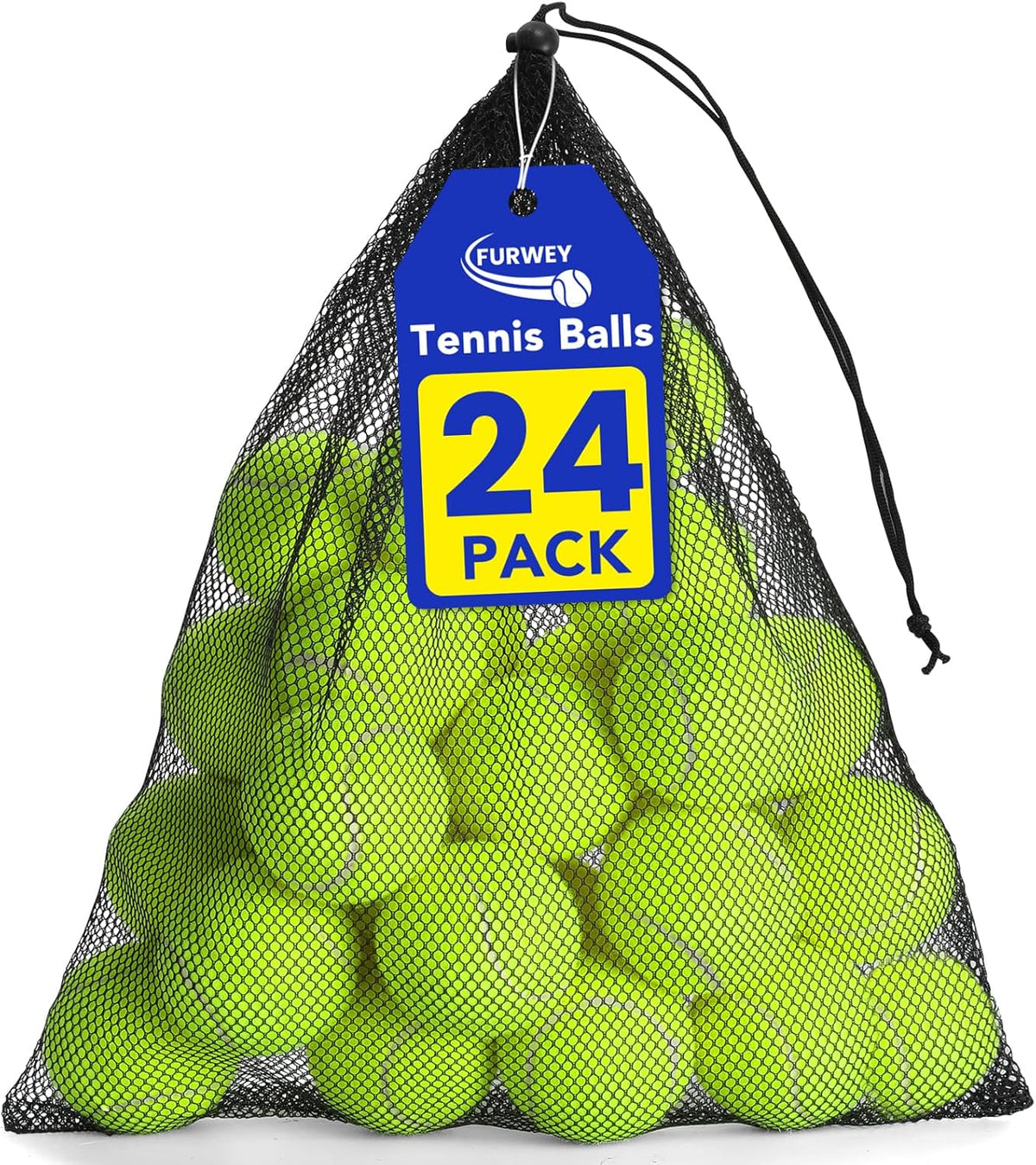 FURWEY Tennis Balls, 6/12/24/36/40/80 Pack Dog & Training Pressureless