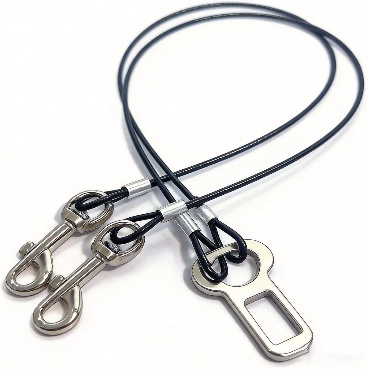 Dual Pet Car Seat Belts Ensure Your Beloved Dog Is Safer on the Road and Prevent Distracted Driving.,The Length of a Single Rope Is 23.6 Inches.