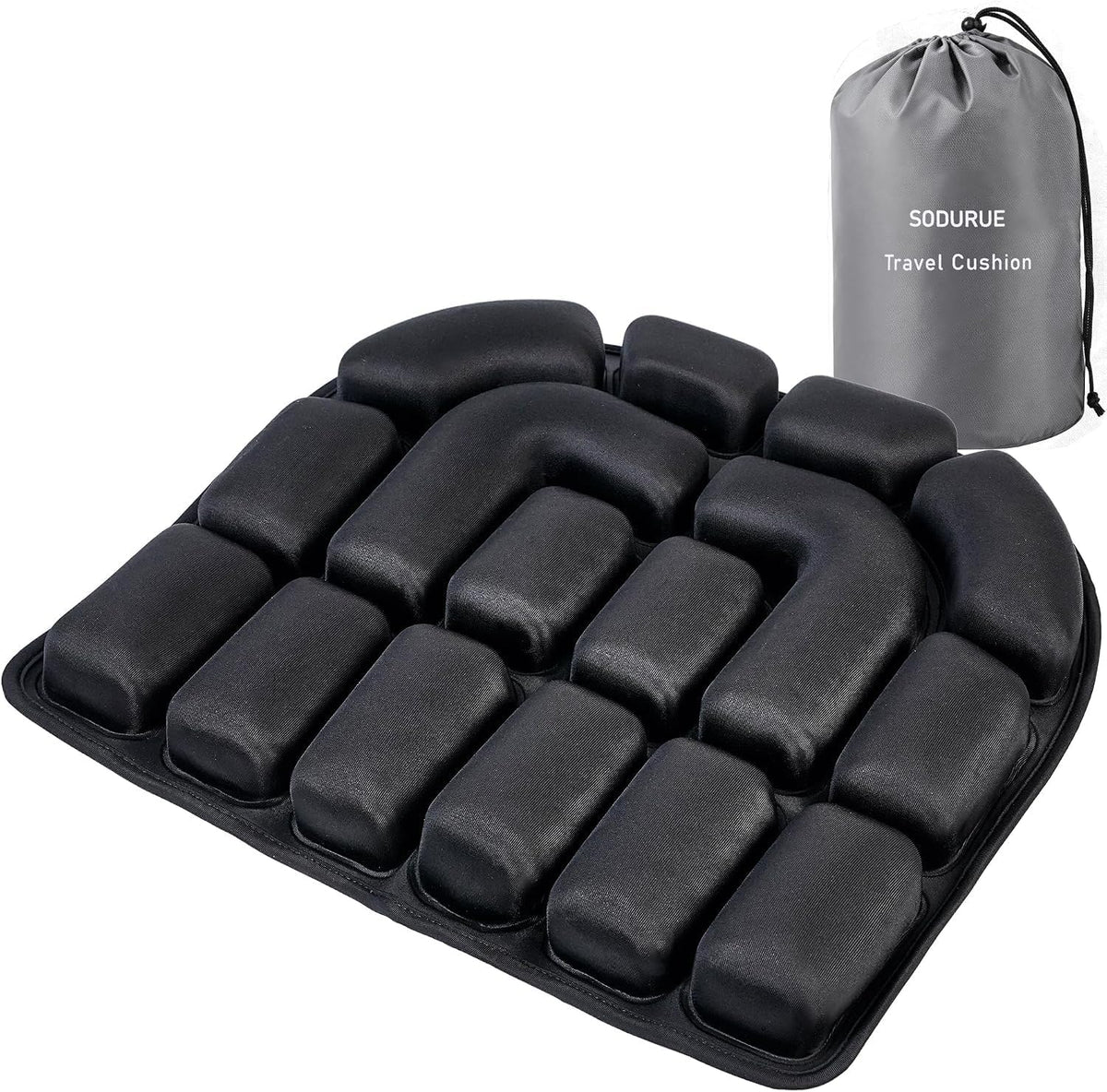 Airplane Seat Cushion, Press Type Air Pump Travel Cushion for Long Flights