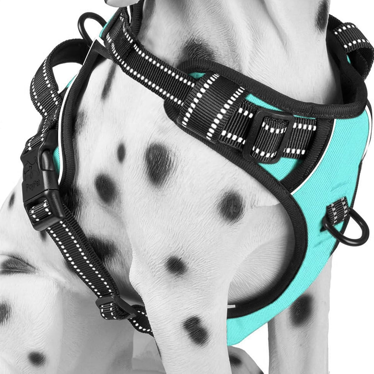 Poypet No Pull Dog Harness Medium, Reflective Vest with Front Clip & Handle