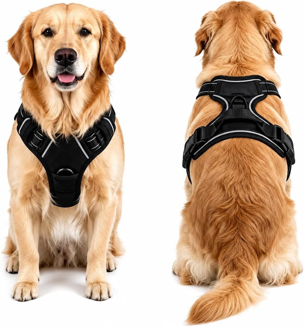 Dog Harness, No Pull Front Clip Pet Vest for Medium Dogs with 2 Leash Clips