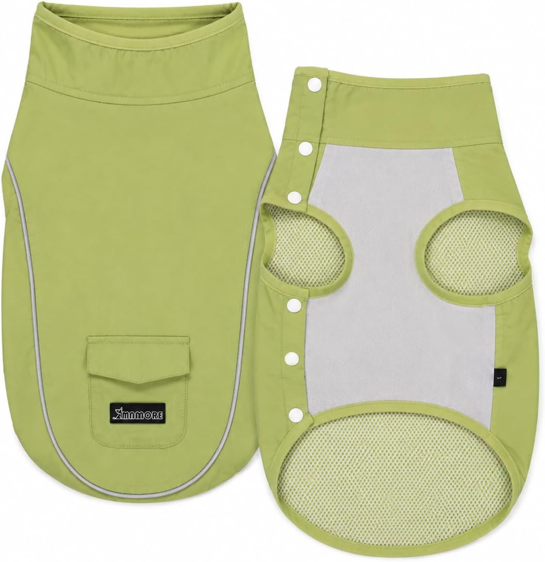 Dog Sun Protection Cooling Shirt,Upf 50+ UV Protection,Lightweight Breathable Cooling Vest, Sunblock Summer Clothes for Dogs (Mint Green, XXL, Side Snap-Buttons)