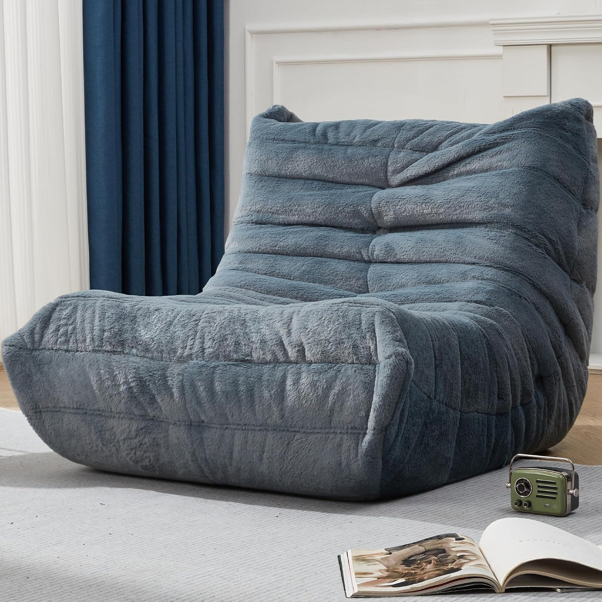 Hobestluk Big Bean Bag Chairs for Adults Fireside Beanbag Couch Togo Sofa