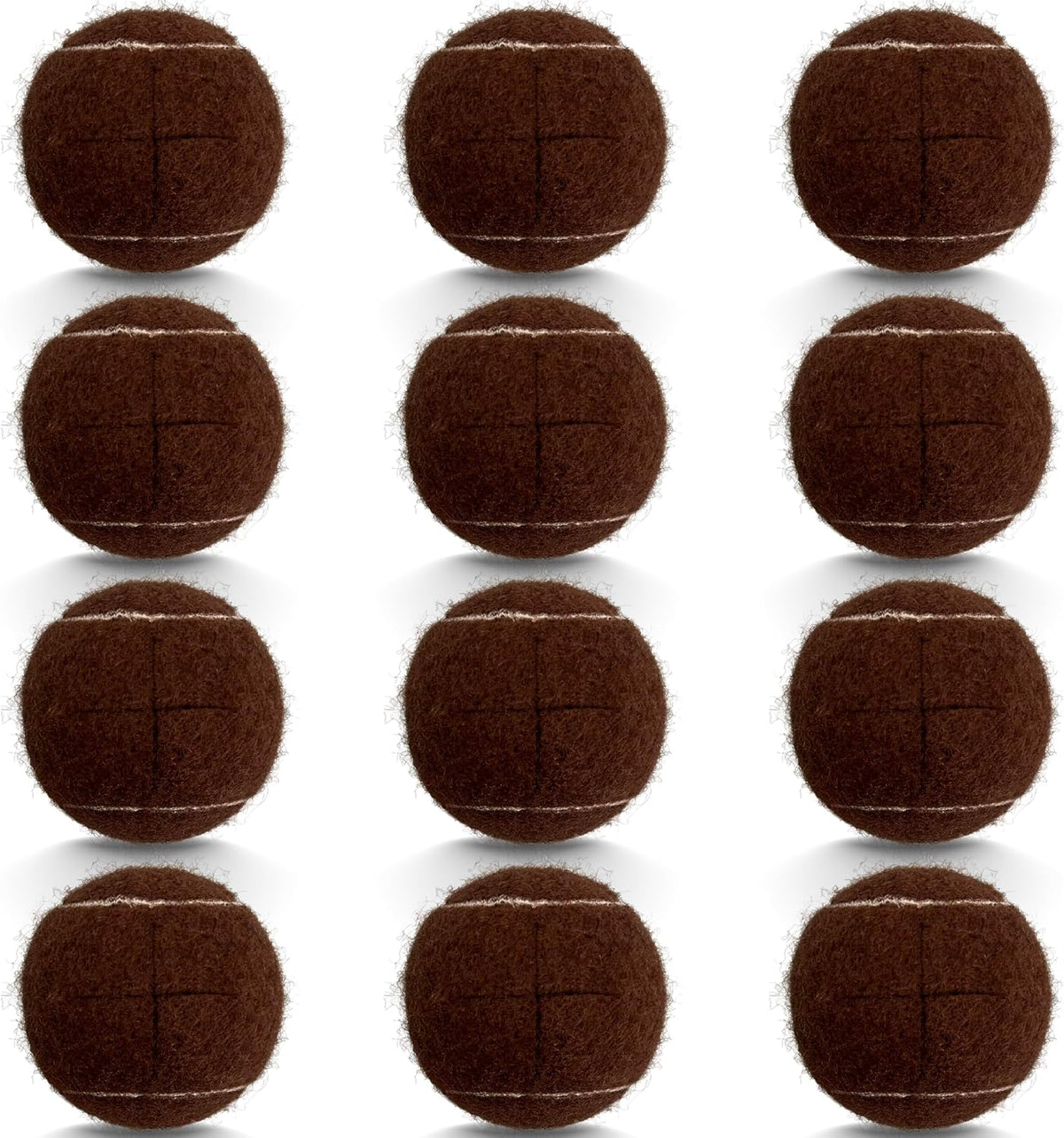 12 PCS Precut Tennis Balls for Walkers, Floor Protectors (Brown)