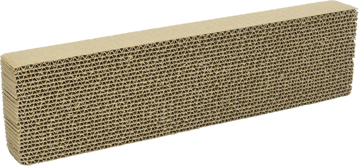 WARE Single Wide Corrugated Replacement Scratcher Pads for Cats (2-Pack) - Catnip Included