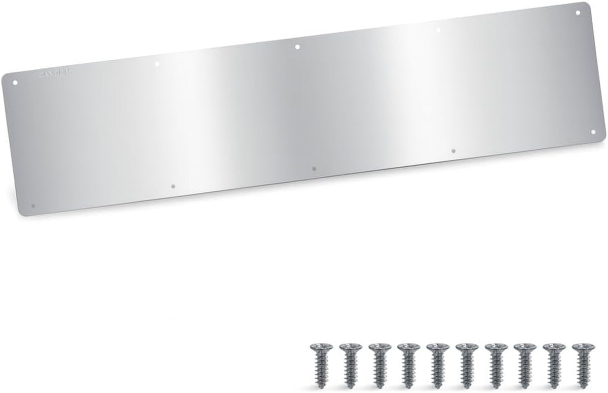 Door Kick Plate 6" X 28" AL Kickplate, Fits 30" Doors, Satin Silver