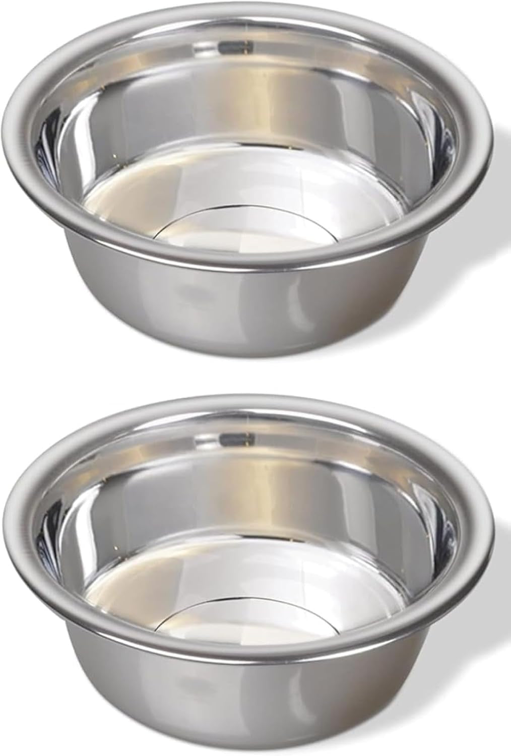 2 Pack - 6.75 Cup (1.6 Liter) Stainless Steel Dog Bowls – Metal Dog Food Bowls, Dog Water Bowls, Pet Feeding Bowls, Replacement Bowls for Raised Stands, Rust Resistant, Dishwasher Safe