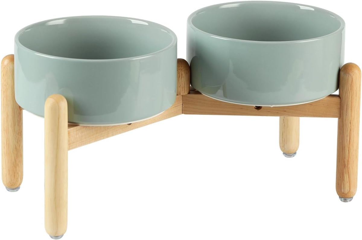 Havniva Ceramic Dog Bowls Elevated, Raised Dog Food Bowl for Medium Dogs