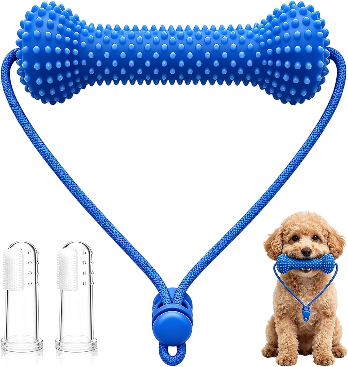 1Pcs Dual-Action Canine Dental Prop Bite and Brush Toy for Dogs