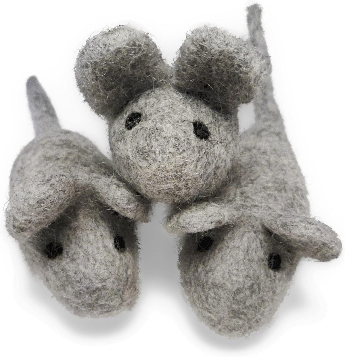 Cat Mouse Toy - 3 Felted Wool Mouse Toys