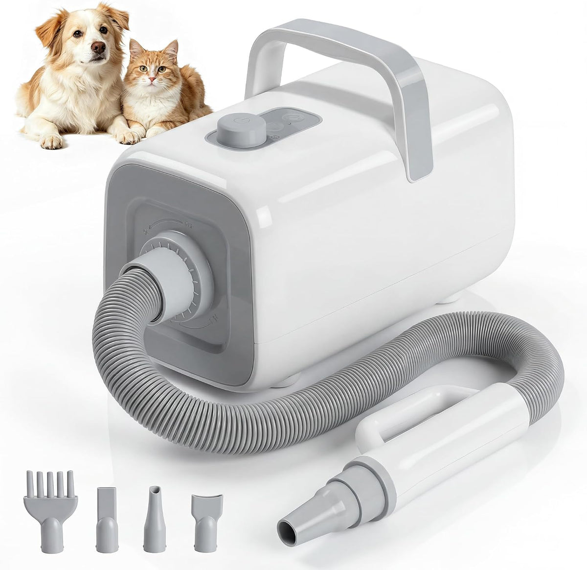 NEWBULIG Dog Hair Dryer with Heater for Grooming, High Velocity Speed