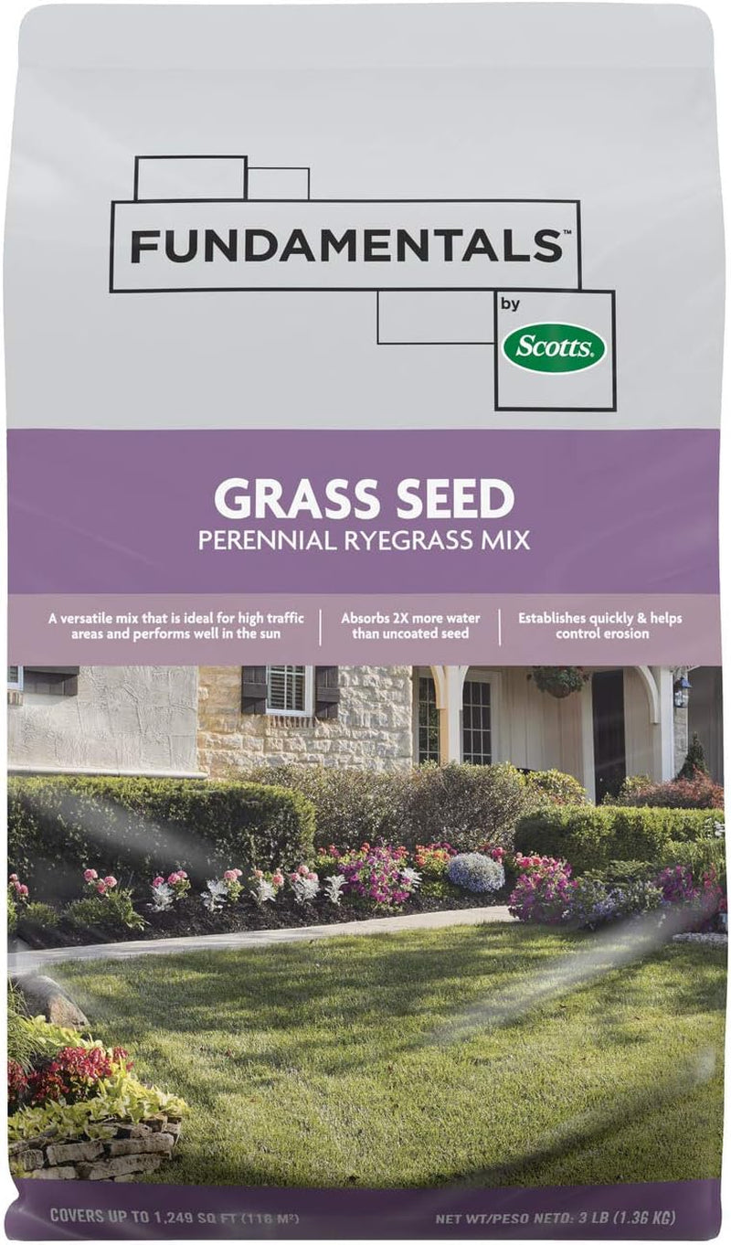 Fundamentals by Scotts Grass Seed Perennial Ryegrass Mix, 3 Lbs.