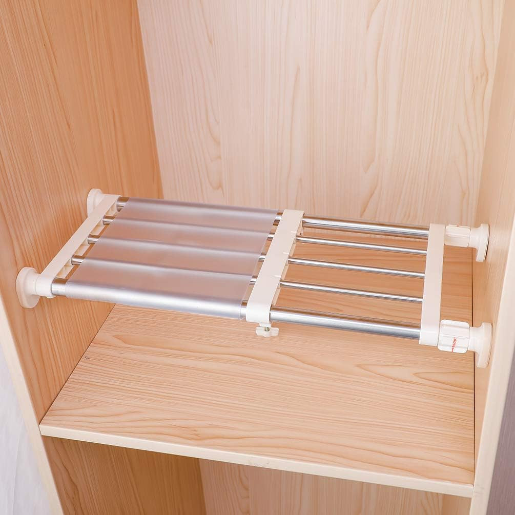 Hershii Closet Tension Shelf & Rod Expandable, Adjustable Storage Rack