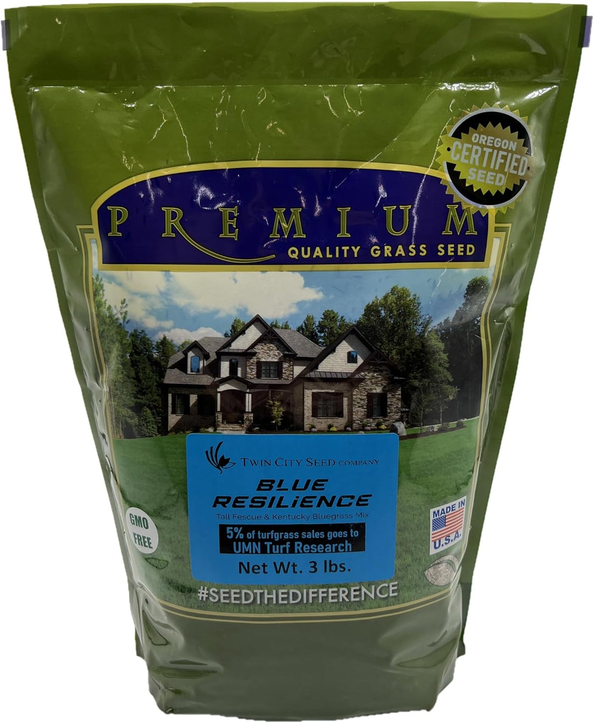 Twin City Seed Co. Blue Resilience Lawn Grass Seed Mixture, 3 Lb