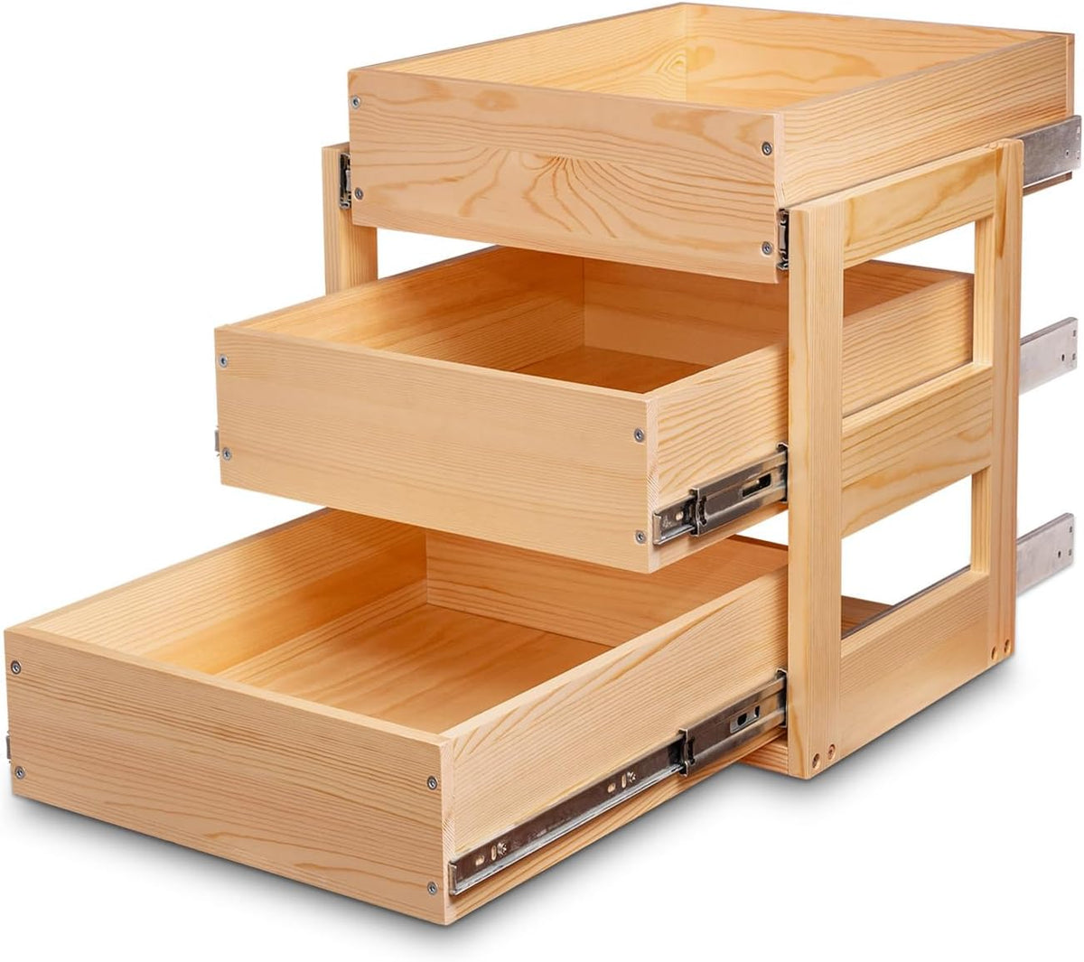 Mulush Pull Out Cabinet Organizer 14''W×21''D×19''H Slide Out Drawer