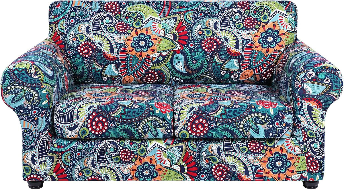 Hyha Stretch Couch Cover, Sofa Covers for 2 Separate Cushion Couch Washable