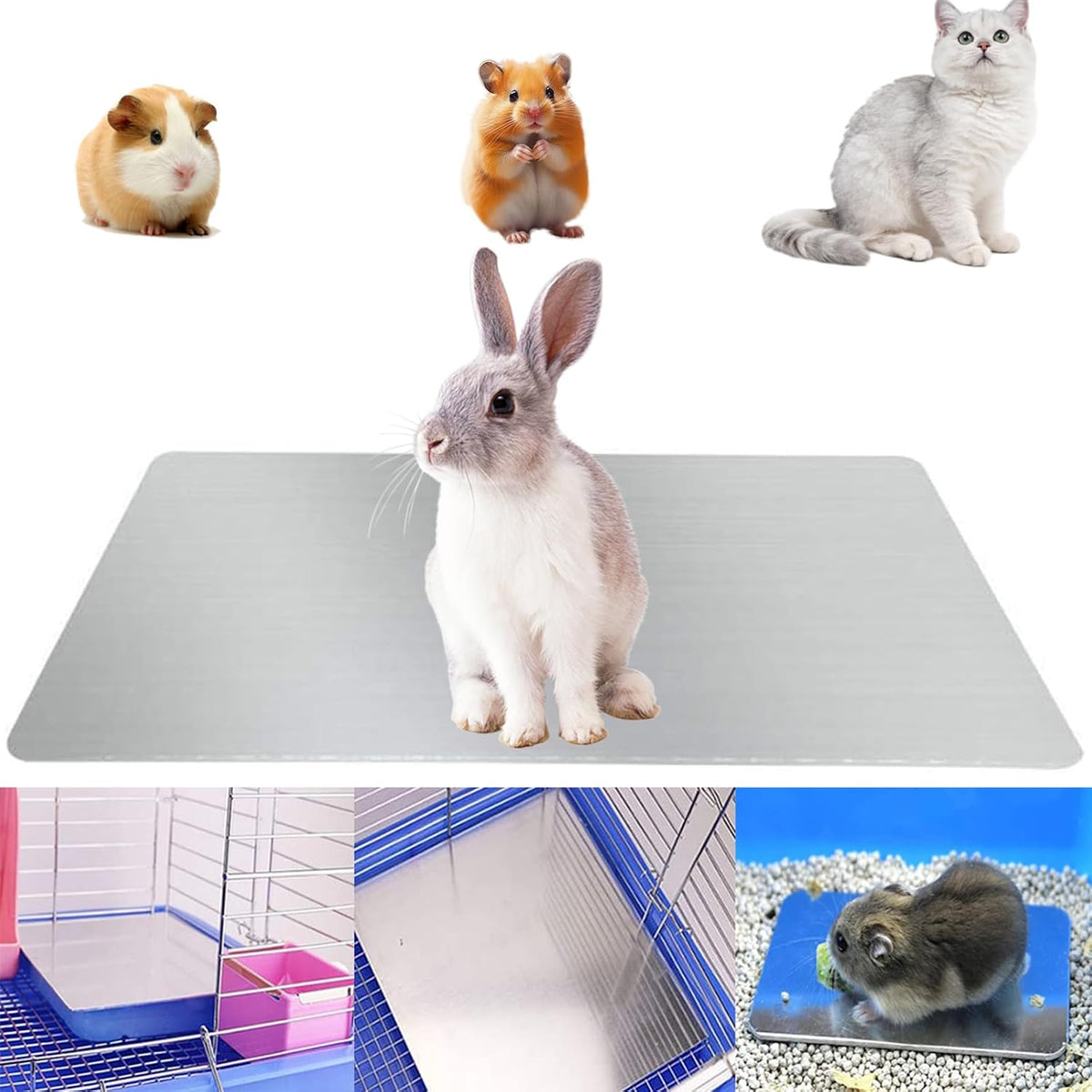 Rabbit Cooling Pad, 12X8 in Self Cooling Mat