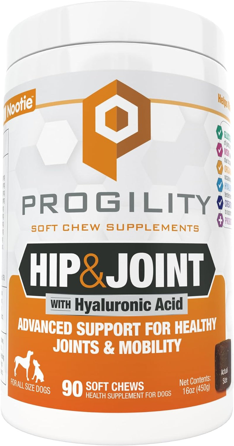 Progility Hip & Joint Glucosamine Supplement for Dogs, Chondroitin & MSM