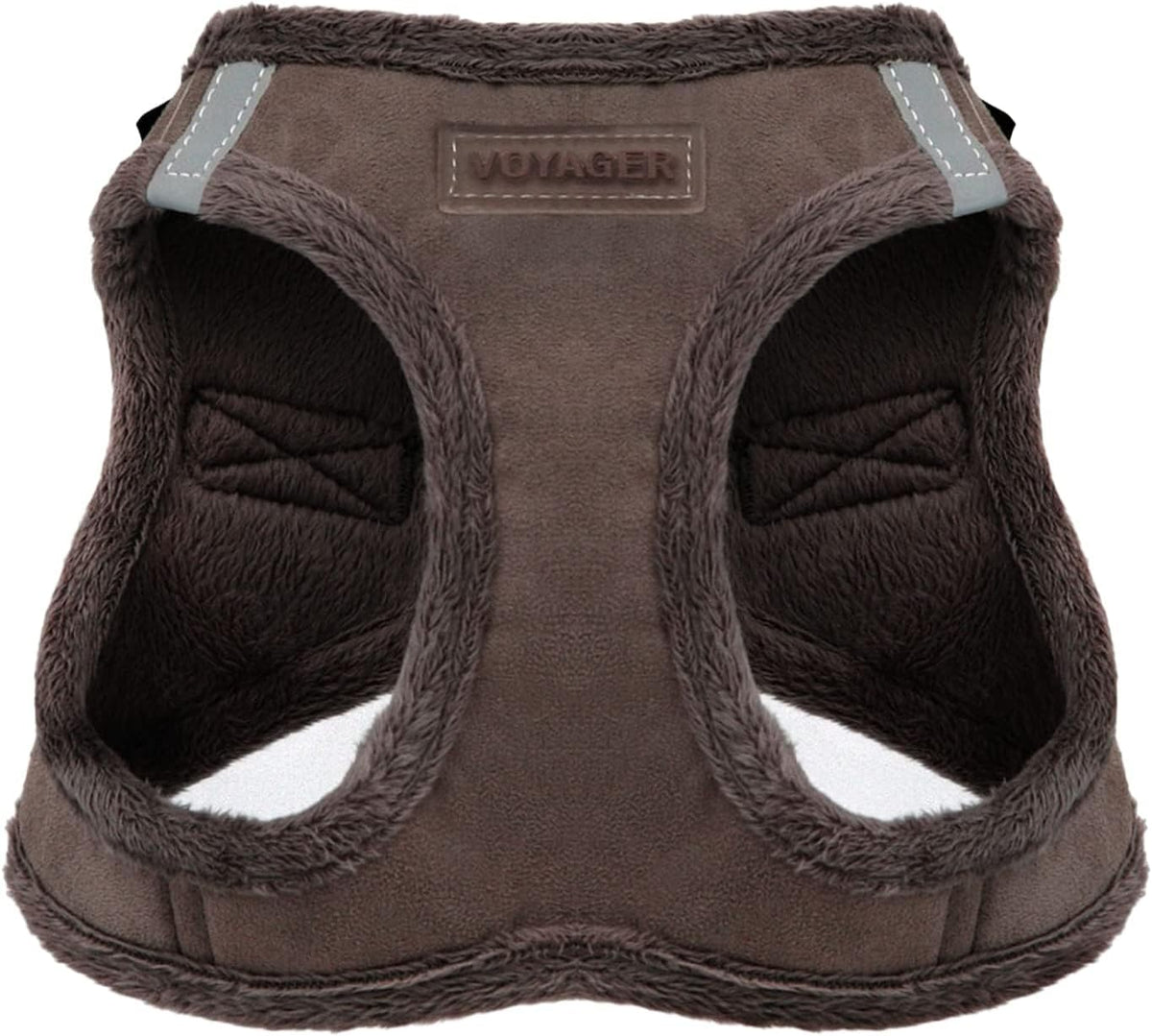 Best Pet Supplies Voyager Step-In Plush Dog Vest Harness - Chocolate, S