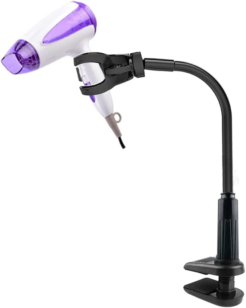 Dog Hair Dryer Stand, Pet Grooming Table Hair Dryer Holder, Hands Free Blow Dryer Holder, 360 Degrees Rotatable Lazy Hair Dryer Stand with Adjustable Clamp Mount for Dog Cat Grooming