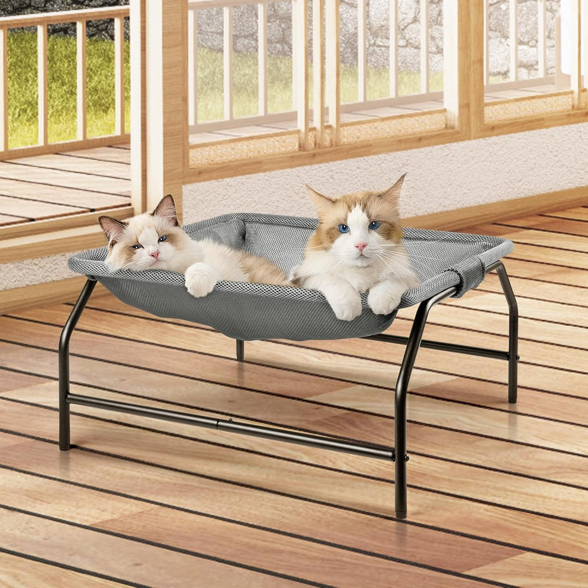 Large Cat Hammock Bed - Free-Standing (Gray)