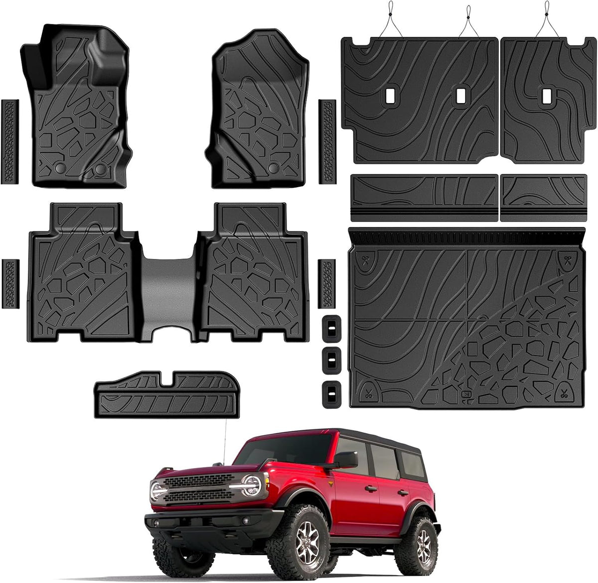 Floor Mats Fort 2021-2026 Ford Bronco 4-Door Accessories