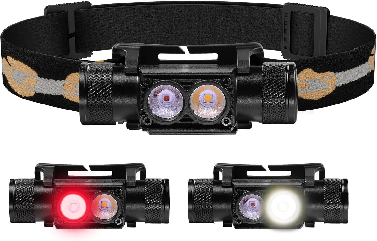 Sofirn H25LR Rechargeable LED Headlamp with Red Light, 90 High CRI