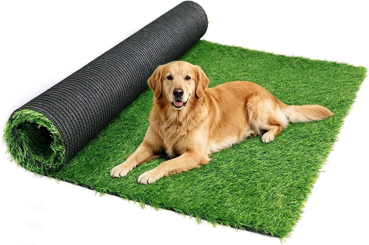 Artificial Grass Rug 4FT X 6FT – UV & Wear Resistant, Pet-Friendly Artificial Turf with Drainage Holes for Garden, Patio, Balcony, Indoor/Outdoor Decor