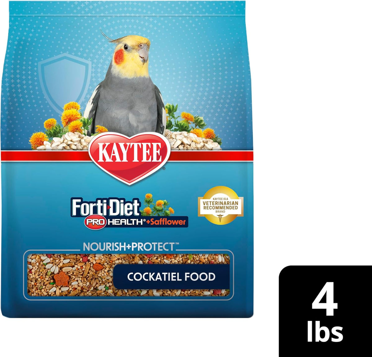 Kaytee Forti-Diet Pro Health+Safflower Nourish+Protect Cockatiel Food