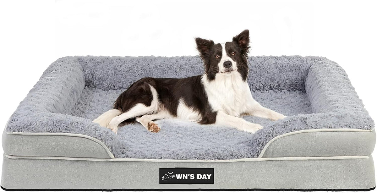 Orthopedic Dog Beds Medium Large Sized Dog, Dog Sofa Bed, Pet Beds(Grey, L)