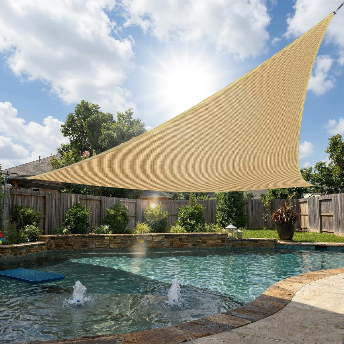 32' X 32' X 32' Sand Triangle Sun Shade Sail Outdoor Patio Canopy