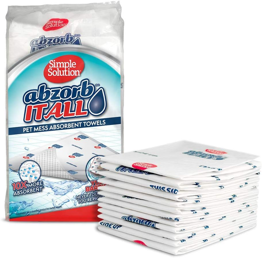 Simple Solution Abzorbitall Absorbent Towels, Pet Accident Cleaner, 30 Ct
