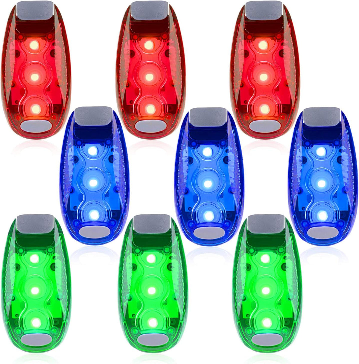 9 Pack LED Safety Lights, Clip-On Flashing Strobe Lights for Night