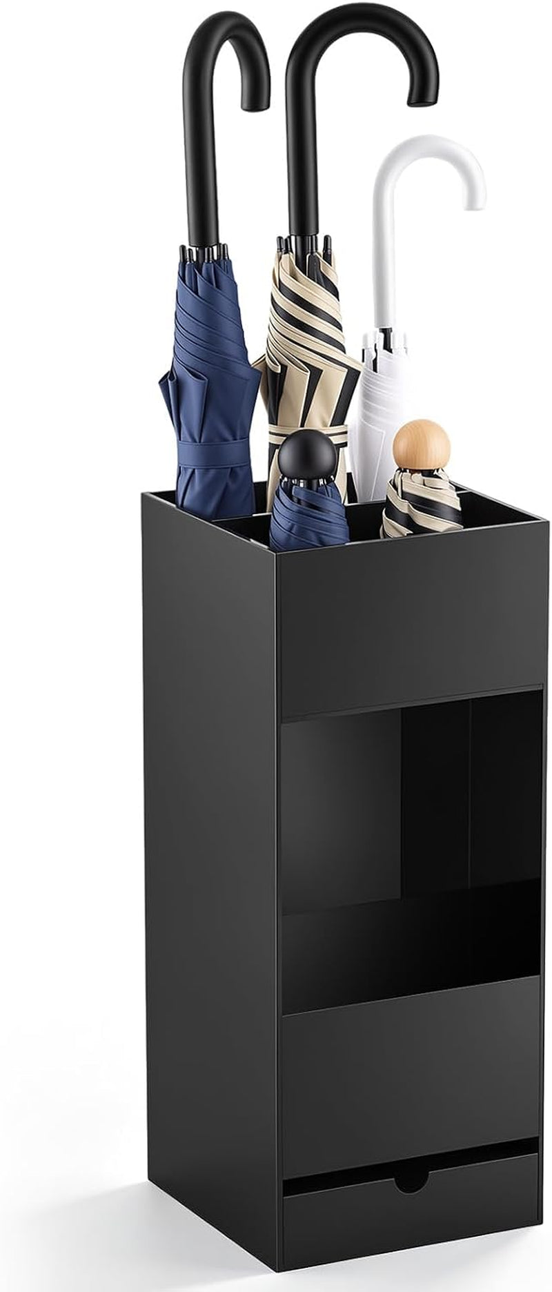 Black Acrylic Umbrella Stand Organizer 22 Inch Umbrella Holder Rack