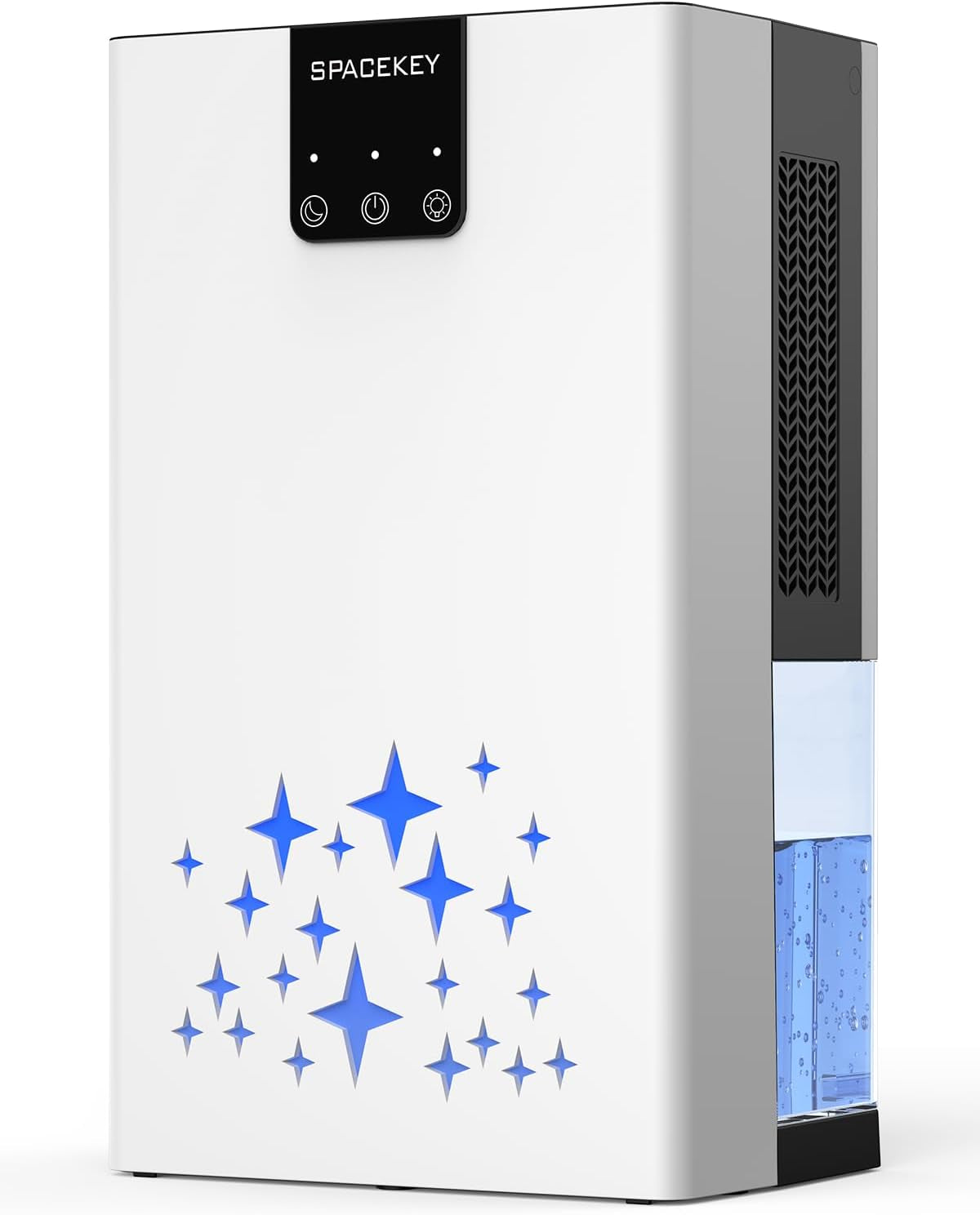 Dehumidifier, 95 OZ Water Tank Dehumidifiers for Home with Auto Shut Off, 1000 Sq. Ft. Dehumidifier for Bedroom Bathroom Basement Rv with 7 Color Light, Quiet Dehumidifiers with Sleep Mode, White