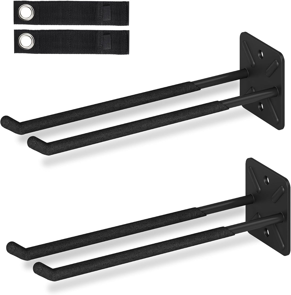 Nacial Garage Wall Hangers, Heavy Duty Ladder Hooks, 12.4 Inch 2 Pack