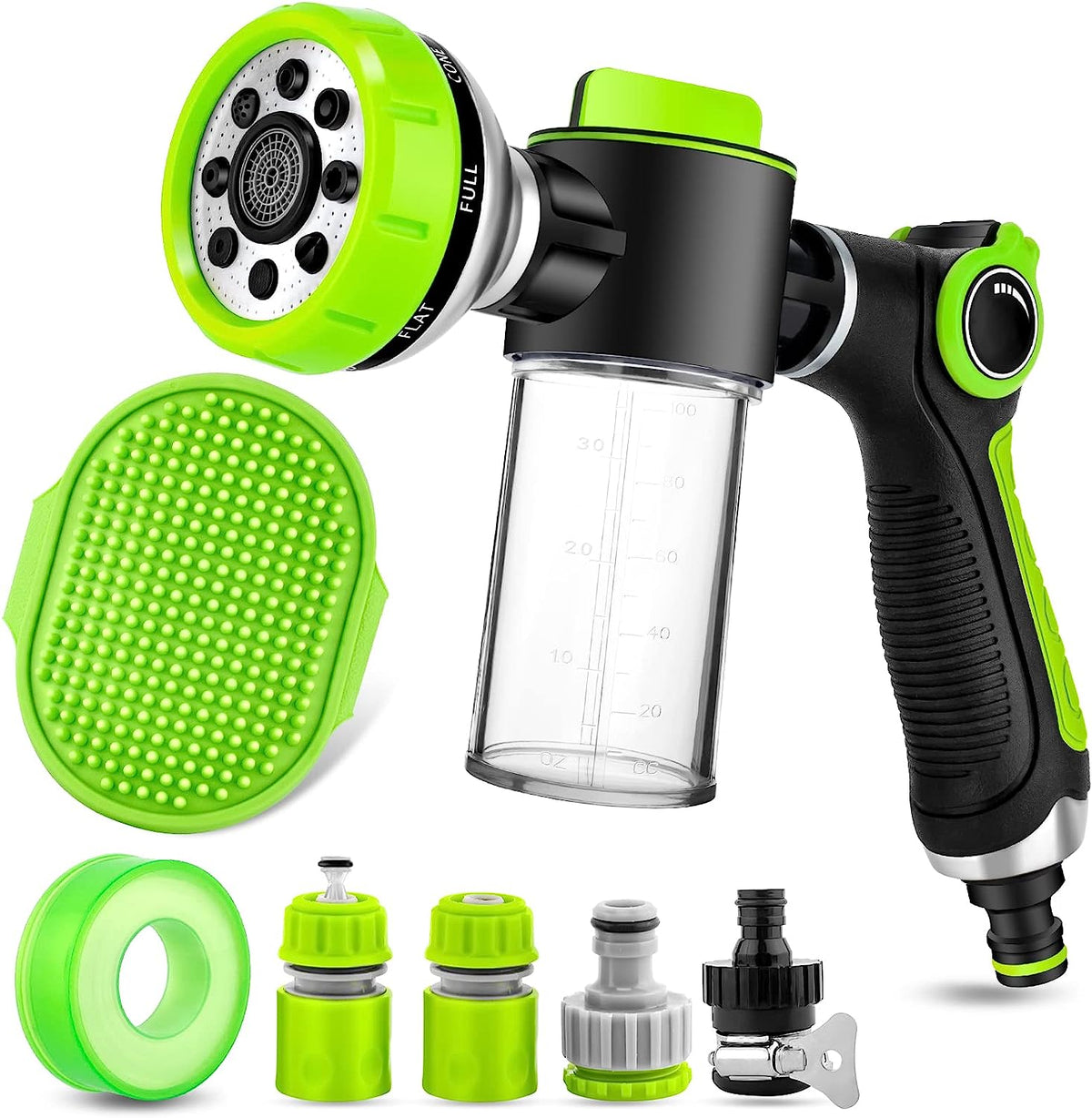 Dog Washing Hose Attachment, 8-In-1 Sprayer Mode Garden Hose Nozzle