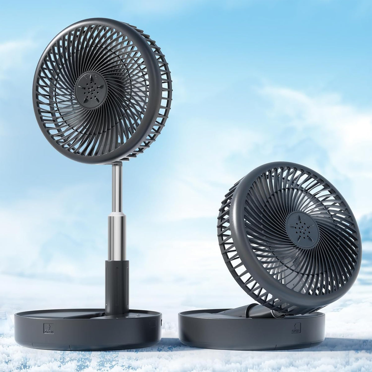 Portable Rechargeable Fan, 7200Mah Battery Operated Fan with Remote