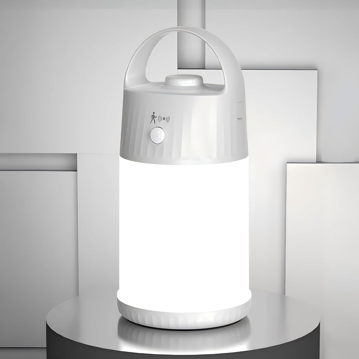 Upgraded Motion Sensor Night Light with 4 Adjustable Brightness Levels,Portable Rechargeable LED Lamp with PIR Motion Detection, 4000Mah Battery, Ideal for Bedroom, Closet, Camping (White)