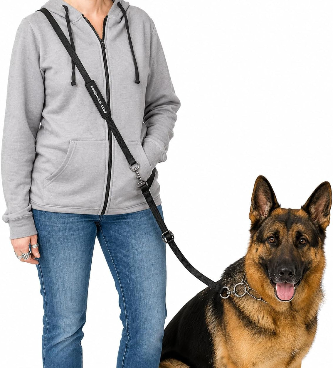 Activedogs Hands Free Dog Leash, Crossbody Waist Leash, 7.5 Ft