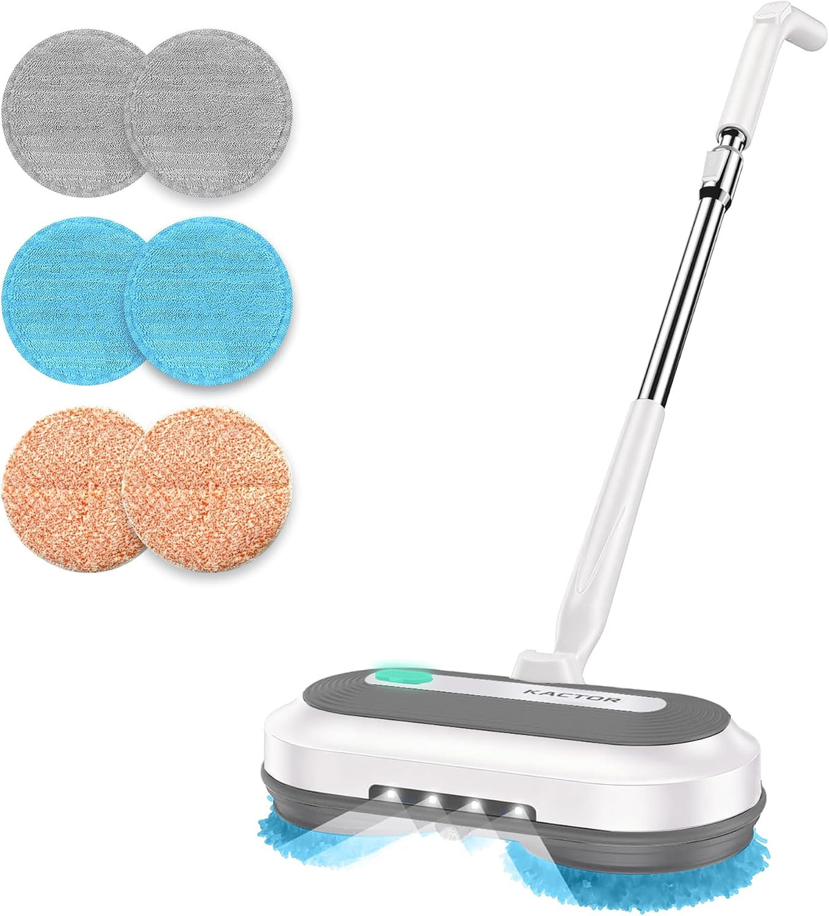 Cordless Electric Spin Mop, Self-Propelled, Spray and LED Headlight